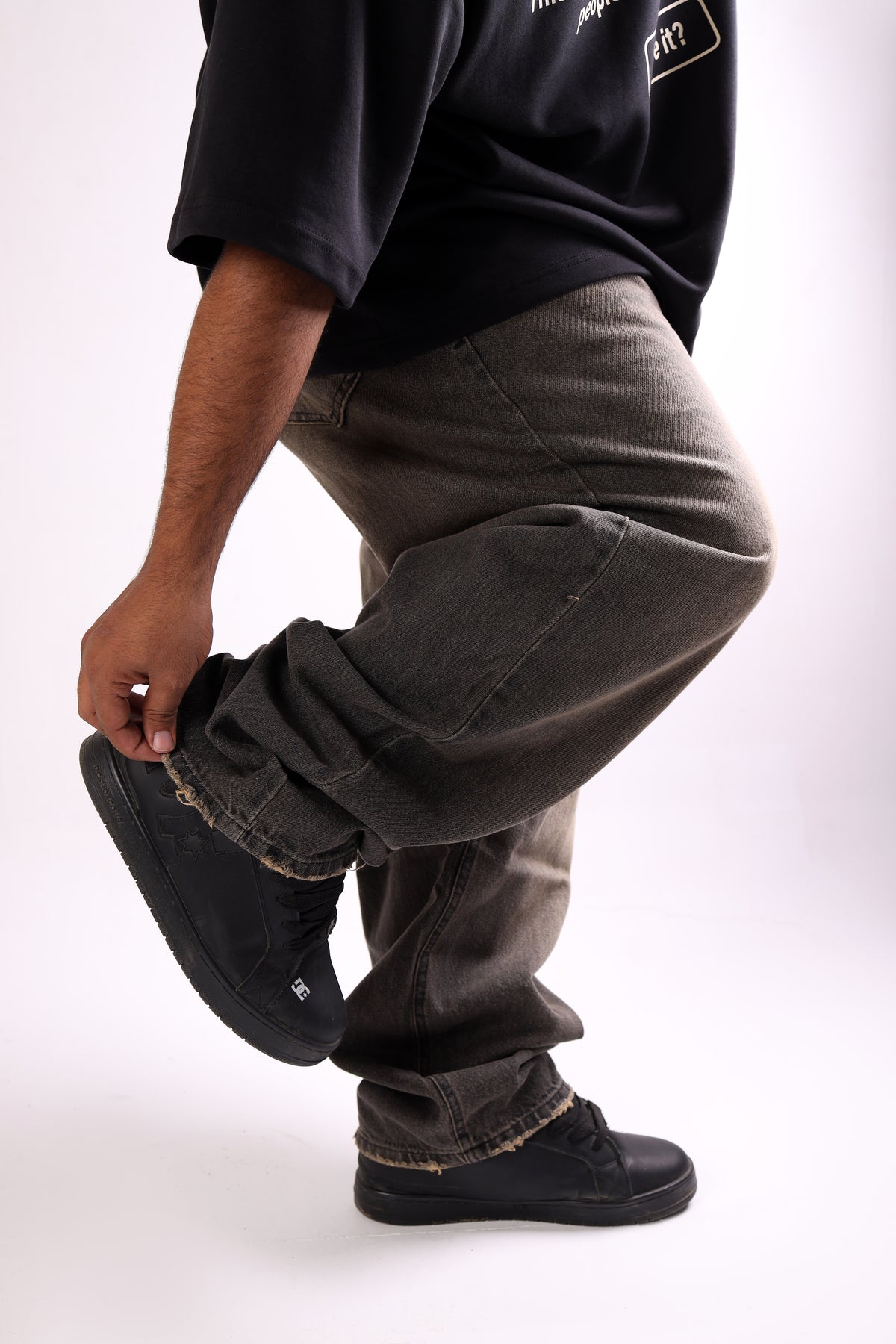 baggy jeans chrocal black